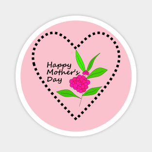 Happy Mothers Day Heart Shape Magnet